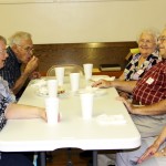 L to R Sharon Shivers Cramer, Mary Bebermeyer '76, Myron Lady, Shirley Bebermeyer, Kenneth Bebemeyer HSc'40, Evelyn Shivers Carter